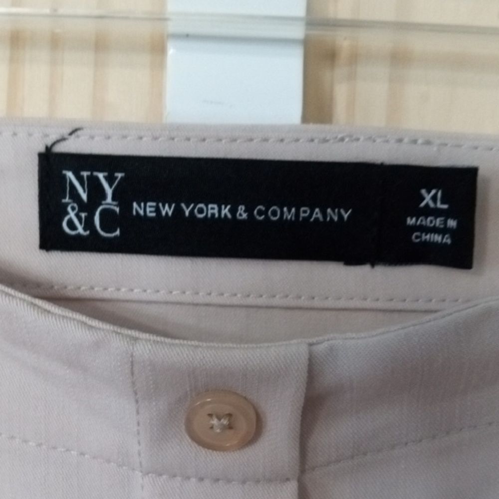 New York & Company Cream Strapless Top - Picture 2 of 6